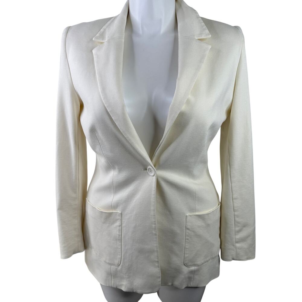 Boston Proper Women's Off White Blazer Jacket Size 14